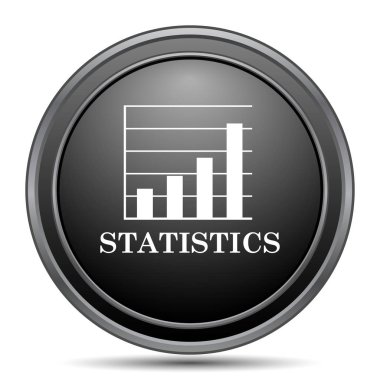 İstatistik siyah kutsal kişilerin resmi web sitesi düğme beyaz arka plan üzerinde