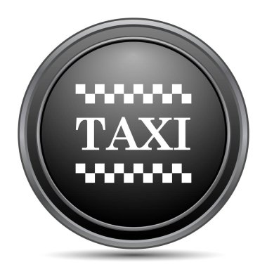 Taksi siyah kutsal kişilerin resmi web sitesi düğme beyaz arka plan üzerinde