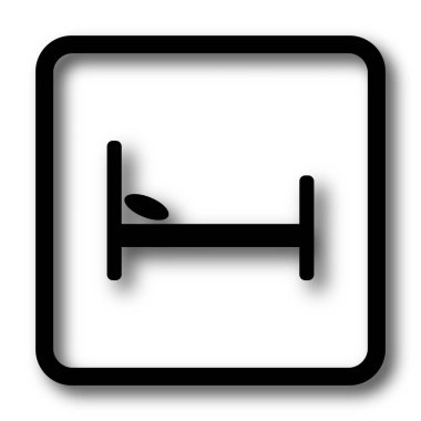 Otel siyah kutsal kişilerin resmi web sitesi düğme beyaz arka plan üzerinde