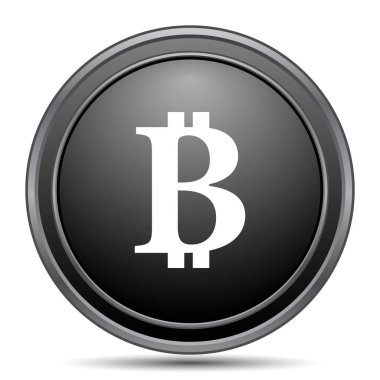 Bitcoin siyah kutsal kişilerin resmi web sitesi düğme beyaz arka plan üzerinde