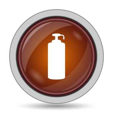 Sabun turuncu kutsal kişilerin resmi web sitesi düğme beyaz arka plan üzerinde