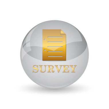 Anket simgesi. Beyaz arka plan üzerinde Internet düğmesi.