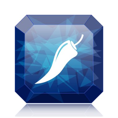 Mavi kutsal kişilerin resmi web sitesi düğme beyaz zemin üzerine biber