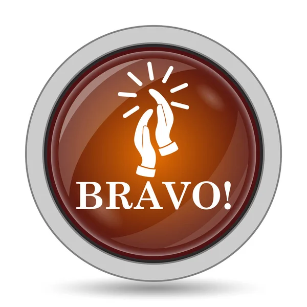 Bravo Orange Webbplats Ikonknappen Vit Bakgrund — Stockfoto