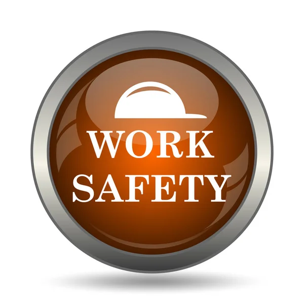 職場安全のアイコン 白い背景の上のインター ネット ボタン — ストック写真