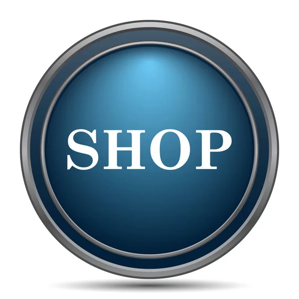 Shop Icon Internet Button White Background — Stock Photo, Image