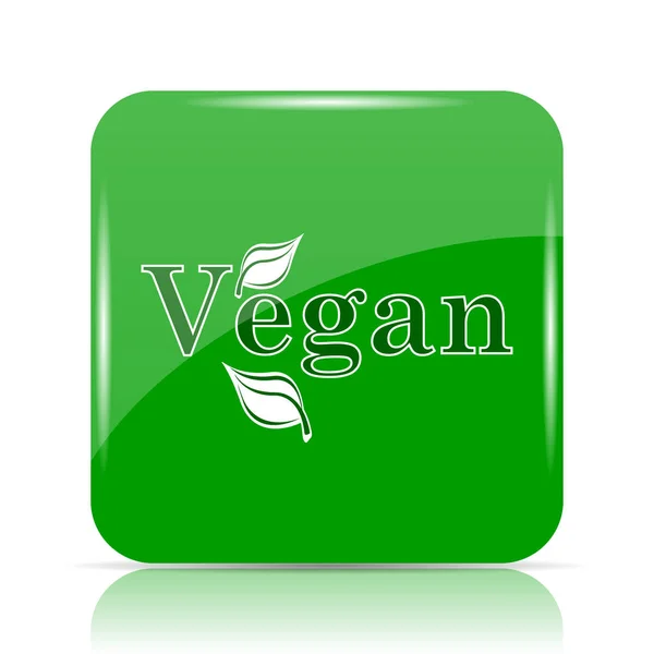 Vegan Icon Internet Button White Background — Stock Photo, Image