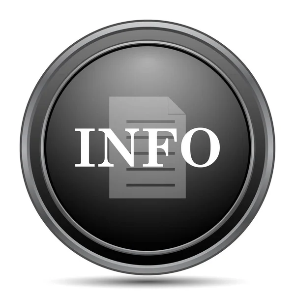 Icono Información Botón Del Sitio Web Negro Sobre Fondo Blanco —  Fotos de Stock
