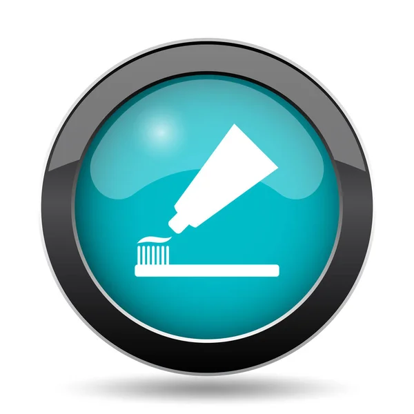 Tooth paste and brush icon — Stock Photo, Image