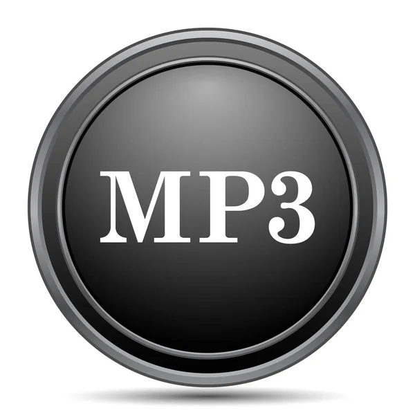 Mp3 黑色网站按钮白色背景 — 图库照片