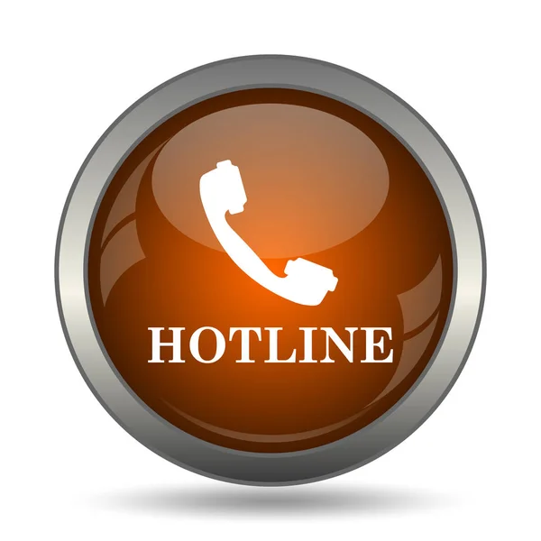 Hotline Icon Internet Button White Background — Stock Photo, Image