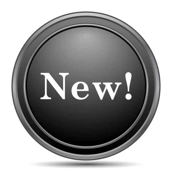 New Icon Black Website Button White Background — Stock Photo, Image