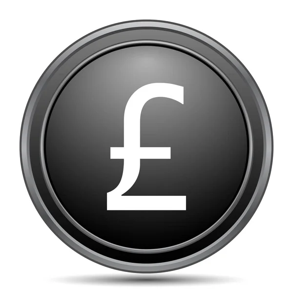 Pound Icon Black Website Button White Background — Stock Photo, Image