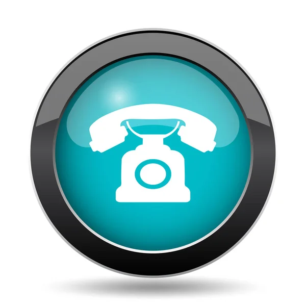 Ikona Telefonu Tlačítko Webové Stránky Telefonu Bílém Pozadí — Stock fotografie