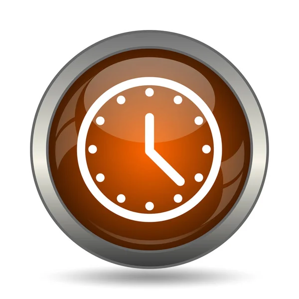 Иконка Часов Кнопка Интернет Белом Фоне — стоковое фото