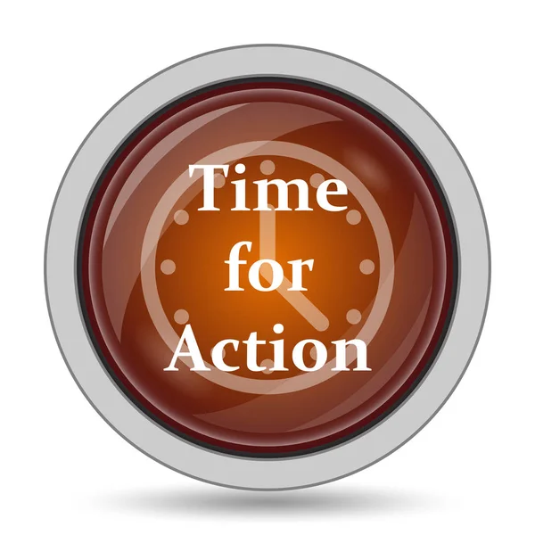 Tiempo Para Icono Acción Botón Naranja Del Sitio Web Sobre —  Fotos de Stock
