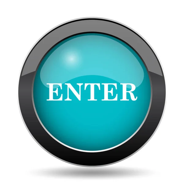 Enter Icon Enter Website Button White Background — Stock Photo, Image