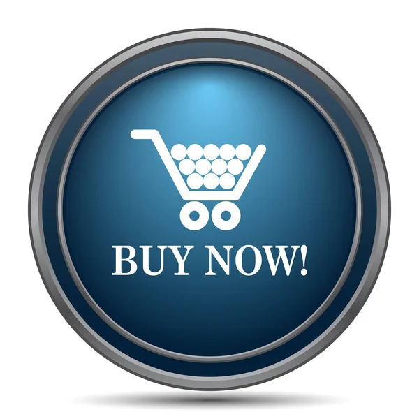 Buy now shopping cart icon. Internet button on white background