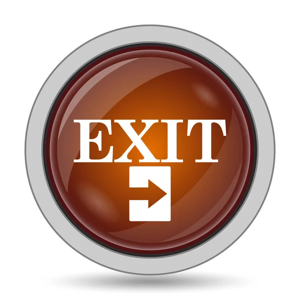 Exit Symbol Orangefarbener Website Knopf Auf Weißem Hintergrund — Stockfoto