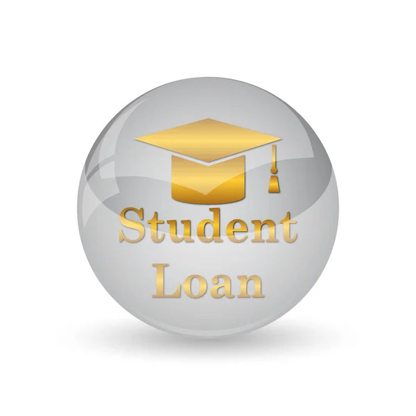 Student loan icon. Internet button on white background.