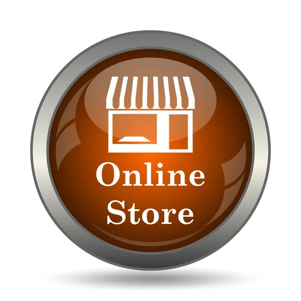 Online Store Ikonen Internet Knappen Vit Bakgrund — Stockfoto