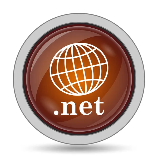 Net Icon Orange Website Button White Background — Stock Photo, Image