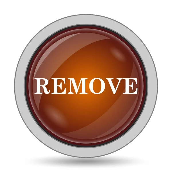 Remover Ícone Botão Site Laranja Fundo Branco — Fotografia de Stock