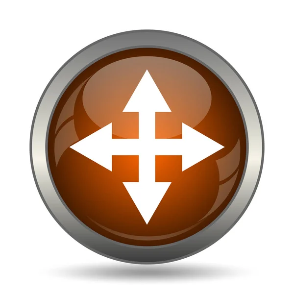 Full Screen Icon Internet Button White Background — Stock Photo, Image