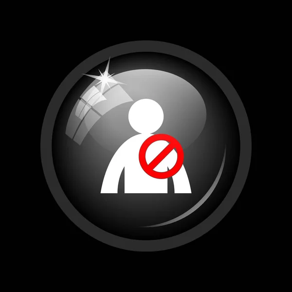ユーザー オフライン アイコン 黒い背景にインター ネット ボタン — ストック写真