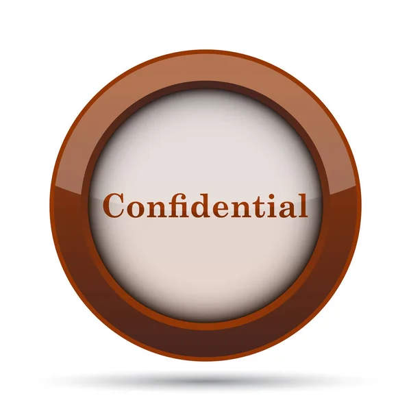 Confidential Icon Internet Button White Background — Stock Photo, Image