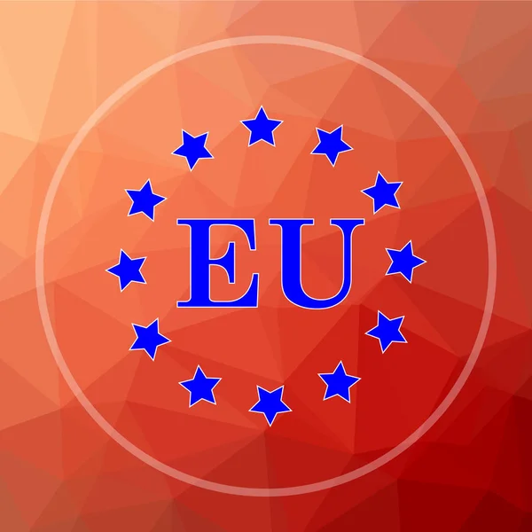 Icono Unión Europea Unión Europea Botón Del Sitio Web Rojo — Foto de Stock