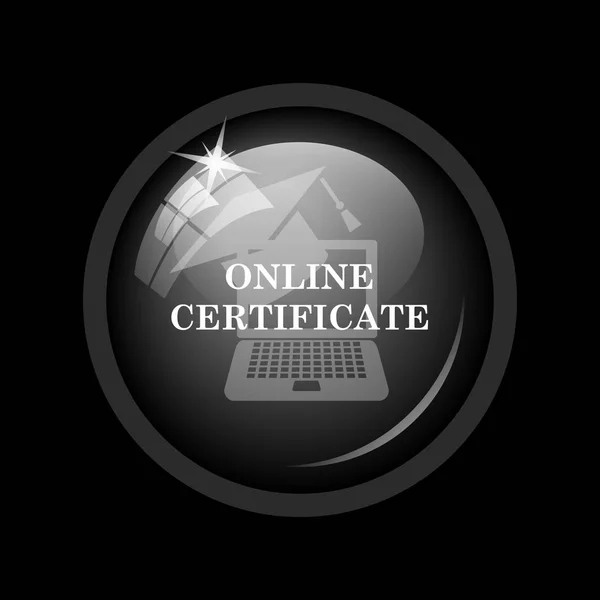 Ícone de certificado online — Fotografia de Stock