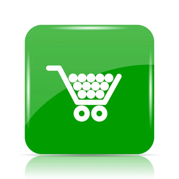 Shopping Cart Icon Internet Button White Background — Stock Photo, Image