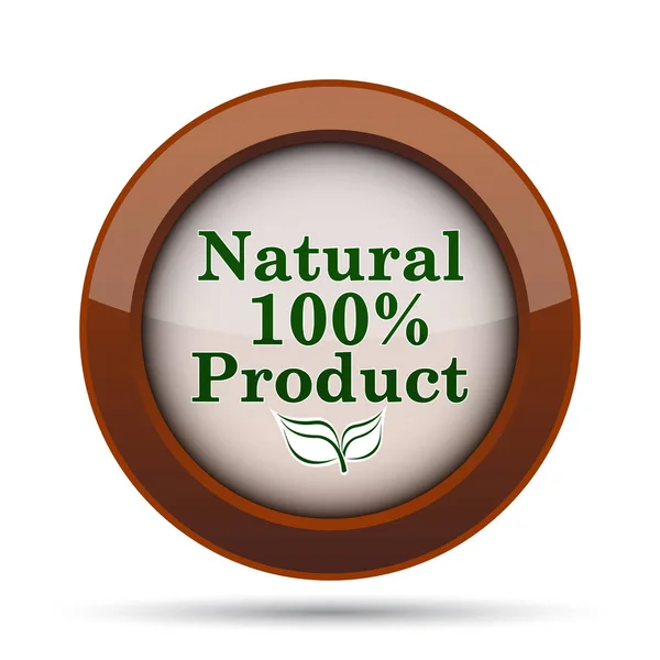 100 Procent Natuurlijke Product Icoon Internet Knop Witte Achtergrond — Stockfoto