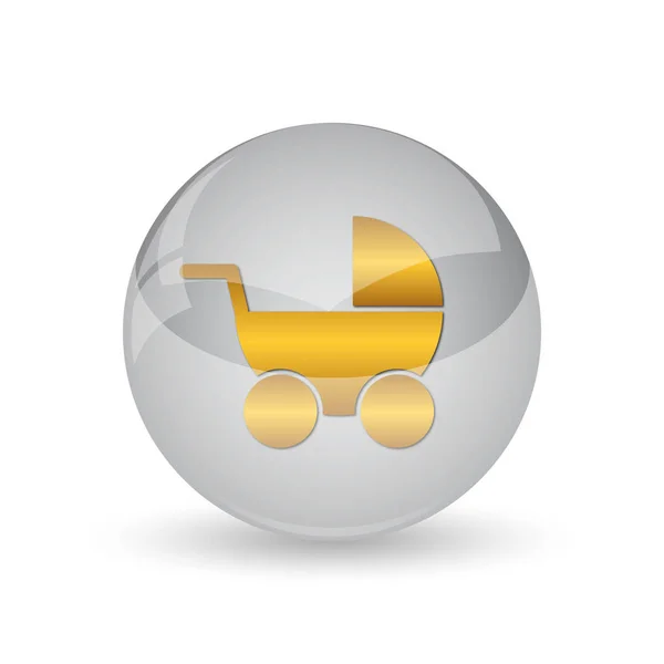 Baby Carriage Icon Internet Button White Background — Stock Photo, Image