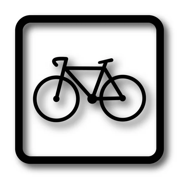 Bicycle Icon Black Website Button White Background — Stock Photo, Image