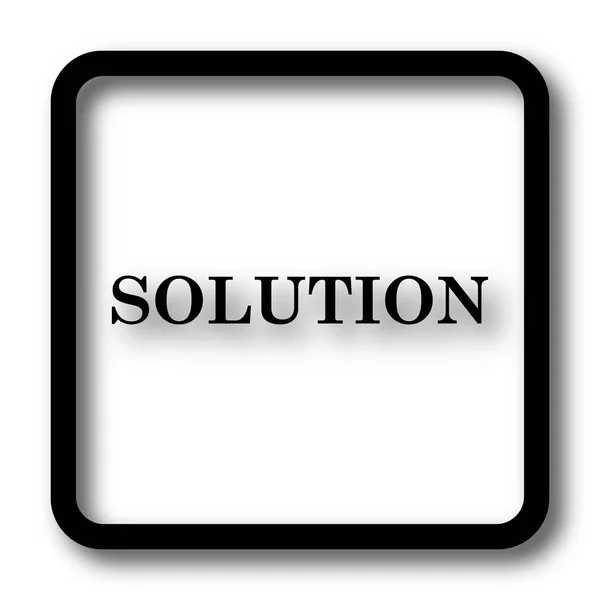 Solution Icon Black Website Button White Background — Stock Photo, Image