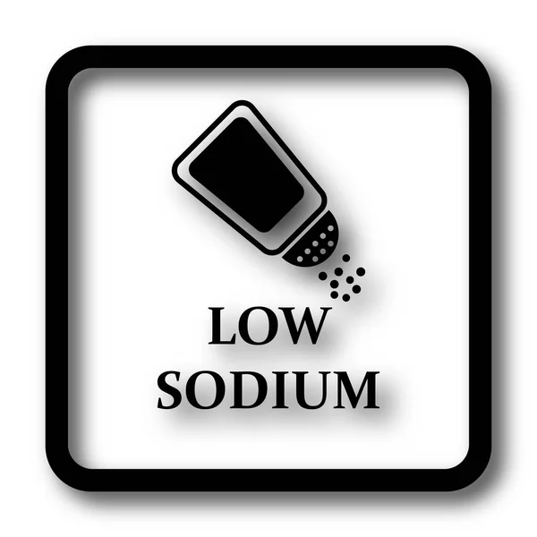 Low Sodium Icon Black Website Button White Background — Stock Photo, Image