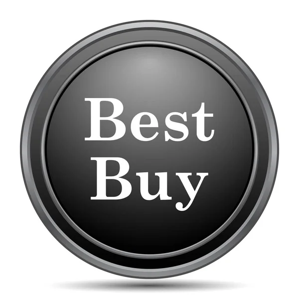 Best buy icon, black website button on white background