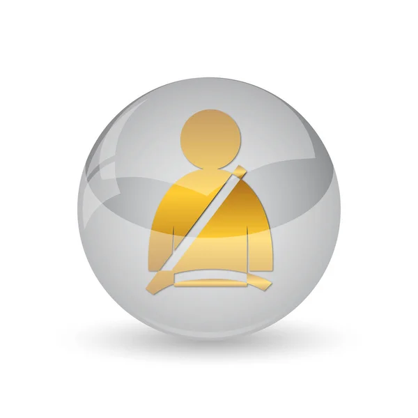 Safety Belt Icon Internet Button White Background — Stock Photo, Image