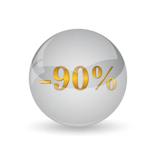 Percent Discount Icon Internet Button White Background — Stock Photo, Image