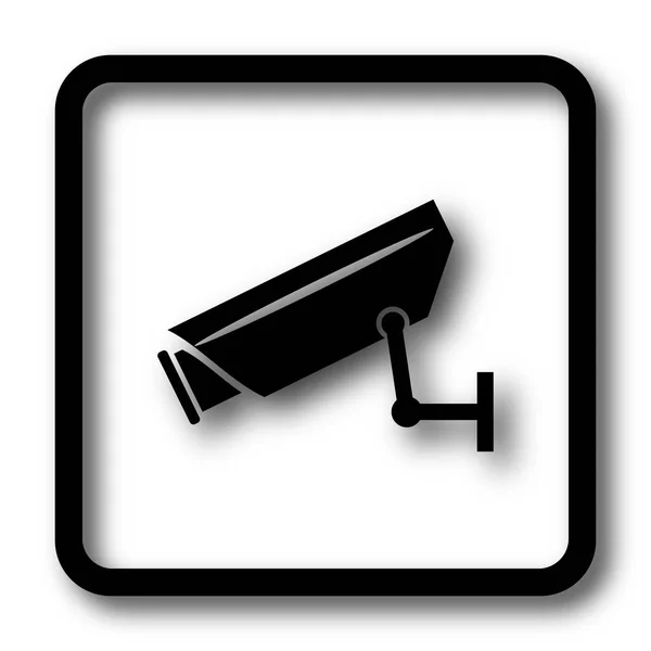 Surveillance Camera Icon Black Website Button White Background — Stock Photo, Image