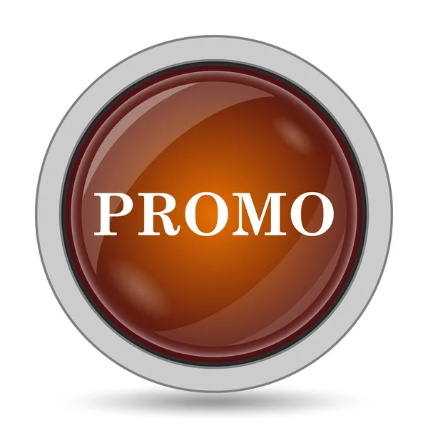 Icône Promo Bouton Site Web Orange Sur Fond Blanc — Photo