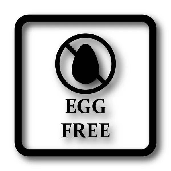Яйцо Бесплатно Значок Черный Сайт Кнопку Белом Фоне — стоковое фото