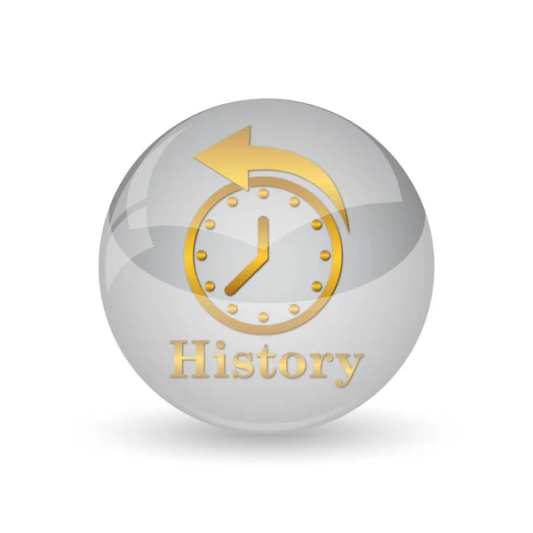 History Icon Internet Button White Background — Stock Photo, Image