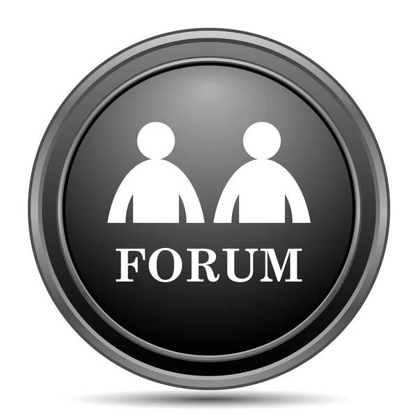 Forum icon, black website button on white background