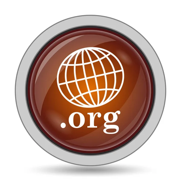 白い背景のアイコン オレンジのウェブサイトのボタンを組織 — ストック写真