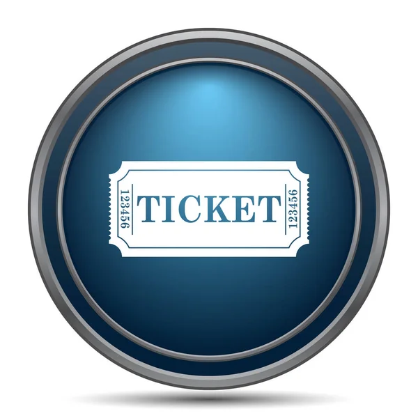 シネマ チケットのアイコン 白い背景の上のインター ネット ボタン — ストック写真