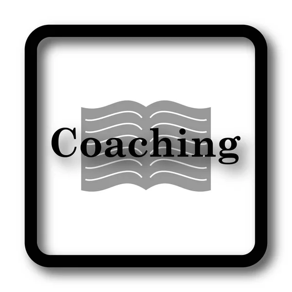 Coaching Icon Black Website Button White Background — Stock Photo, Image