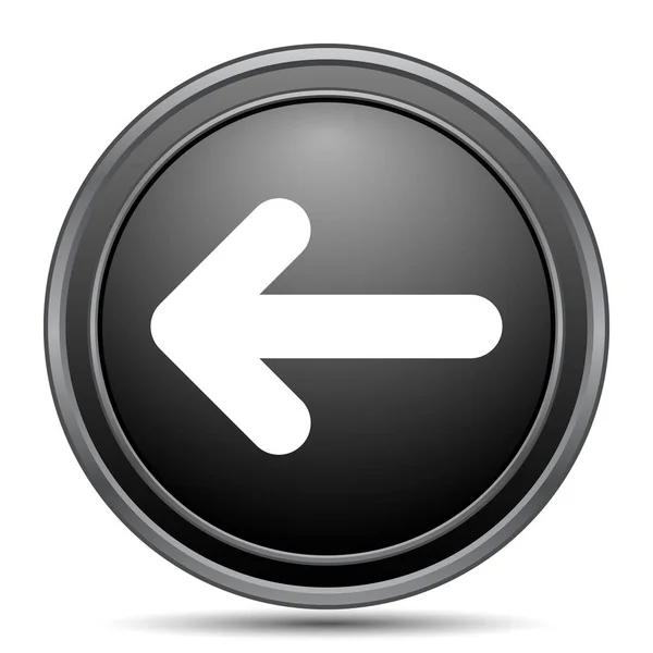 Left Arrow Icon Black Website Button White Background — Stock Photo, Image